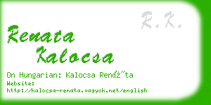 renata kalocsa business card